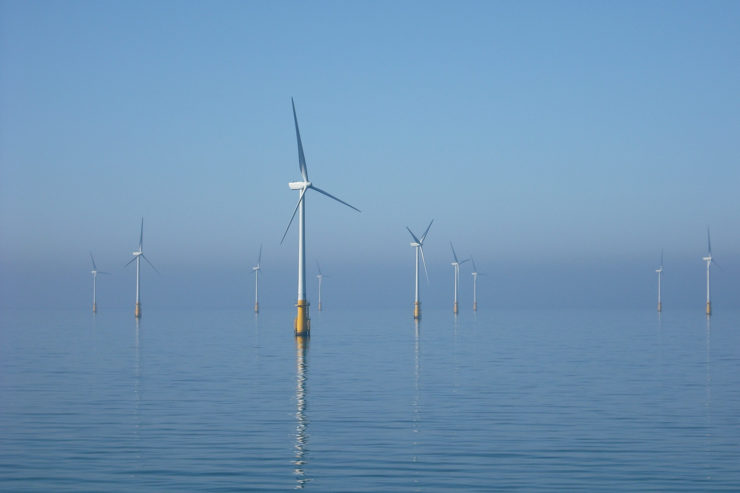 An offshore wind farm off Barrow, Ireland