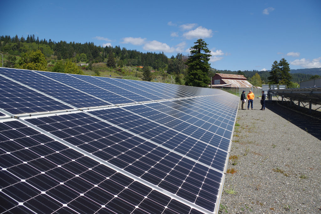 Microgrid solar array with engineers