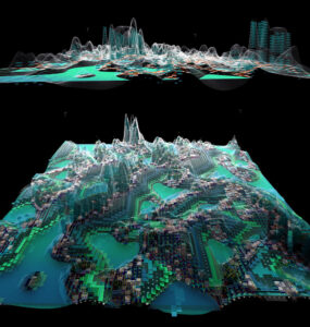 3D simulation of an ecological superblock
