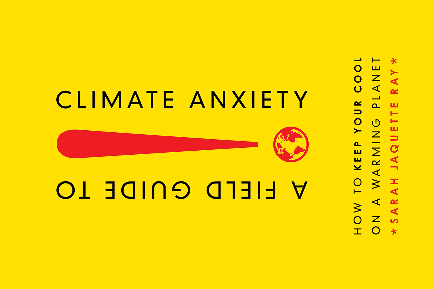 Cover of book is yellow with a red exclamation point with the earth as the dot