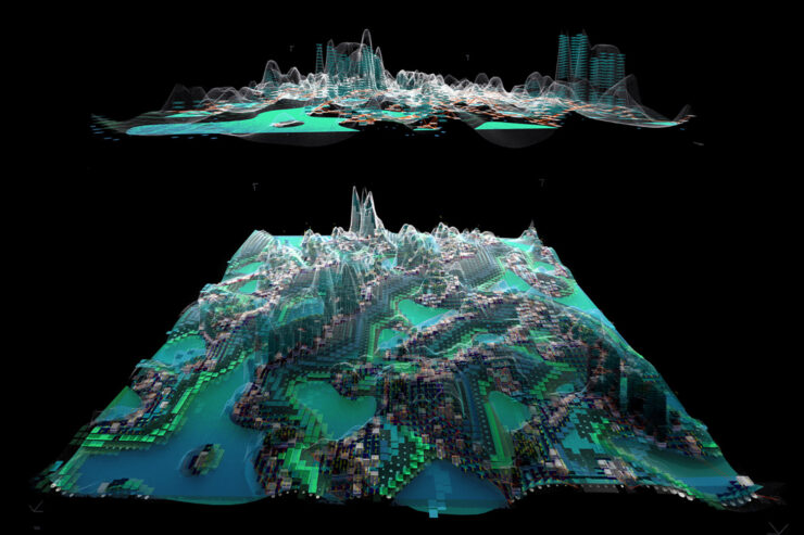 3D simulation of an ecological superblock